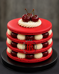 Black Forest Macaron Celebration Cake